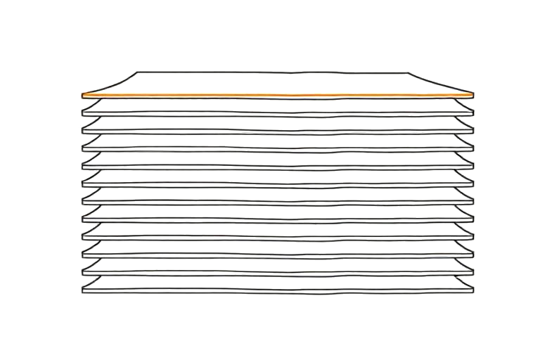 Twelve stacked sheets: 10^12 atomic units make one XMR.
